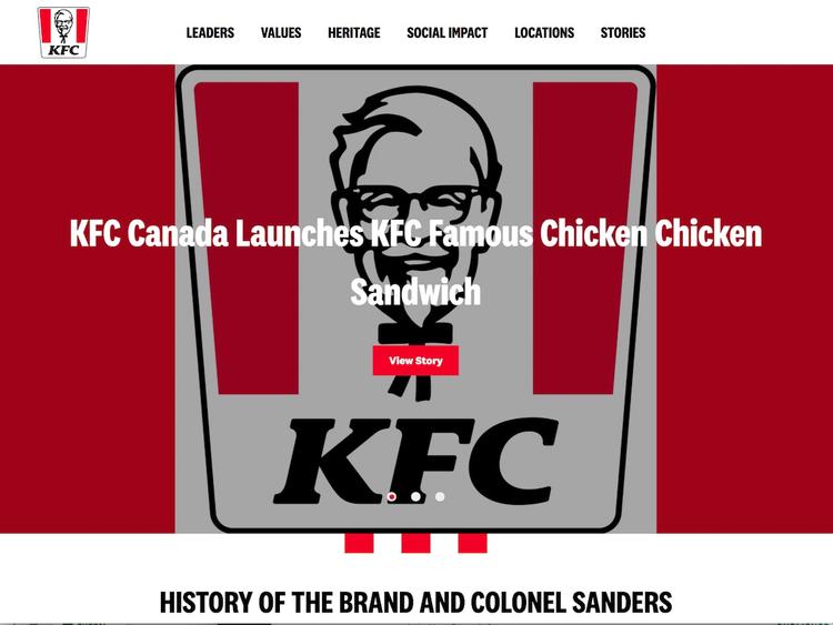 Screenshot of KFC Global
