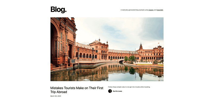 Screenshot of gatsby-blog-demo