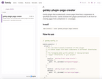 Gatsby plugin page creator in the plugin library