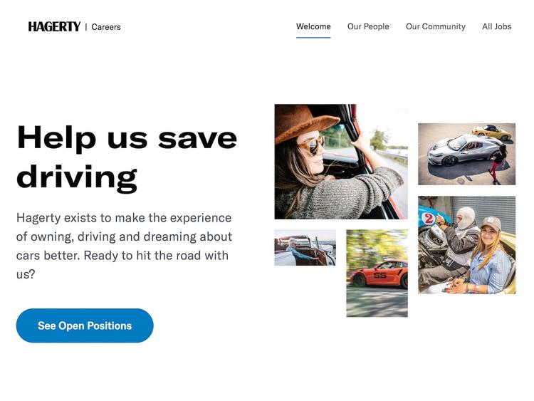 Screenshot of Hagerty Careers