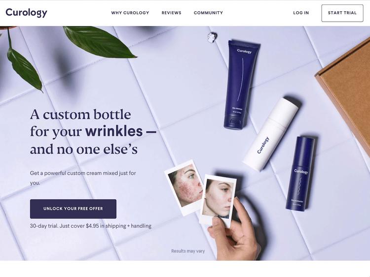 Screenshot of Curology